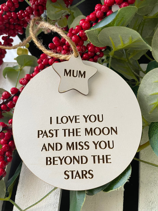 PERSONALISED STAR MEMORY DECORATION