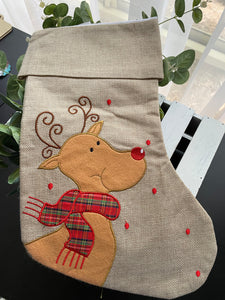 CHRISTMAS STOCKING JUTE