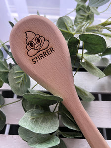 “S..T” STIRRER WOODEN SPOON