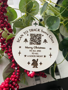 SCAN TO TRACK SANTA ORNAMENT