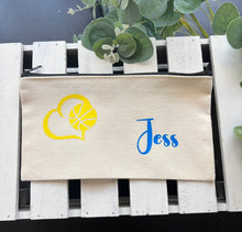 Load image into Gallery viewer, PERSONALISED CANVAS ZIPPER POUCH