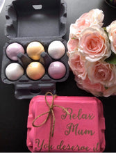 Load image into Gallery viewer, BATH BOMBS -PERSONALISED EGG CARTON