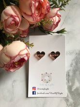 Load image into Gallery viewer, WINE HEART EARRINGS