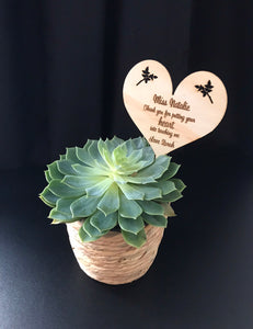 HEART TEACHER PLANTER STICK