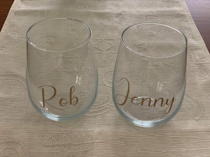 PERSONALISED STEMLESS GLASS