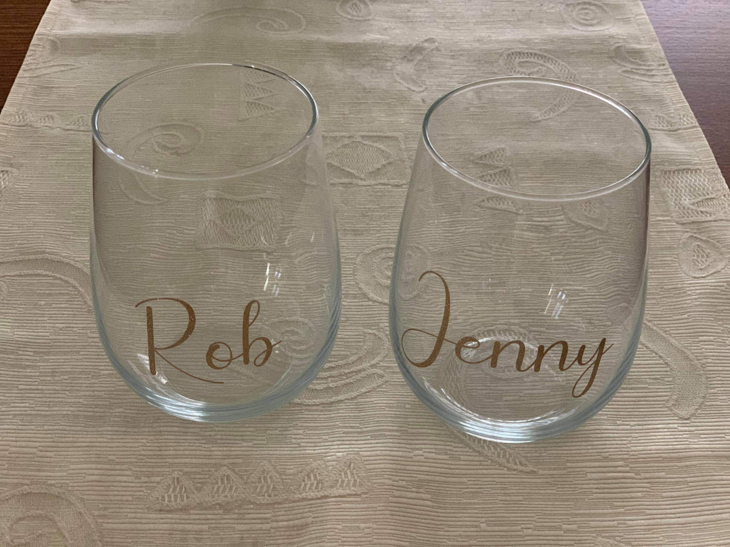 PERSONALISED STEMLESS GLASS