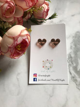 Load image into Gallery viewer, WINE HEART EARRINGS