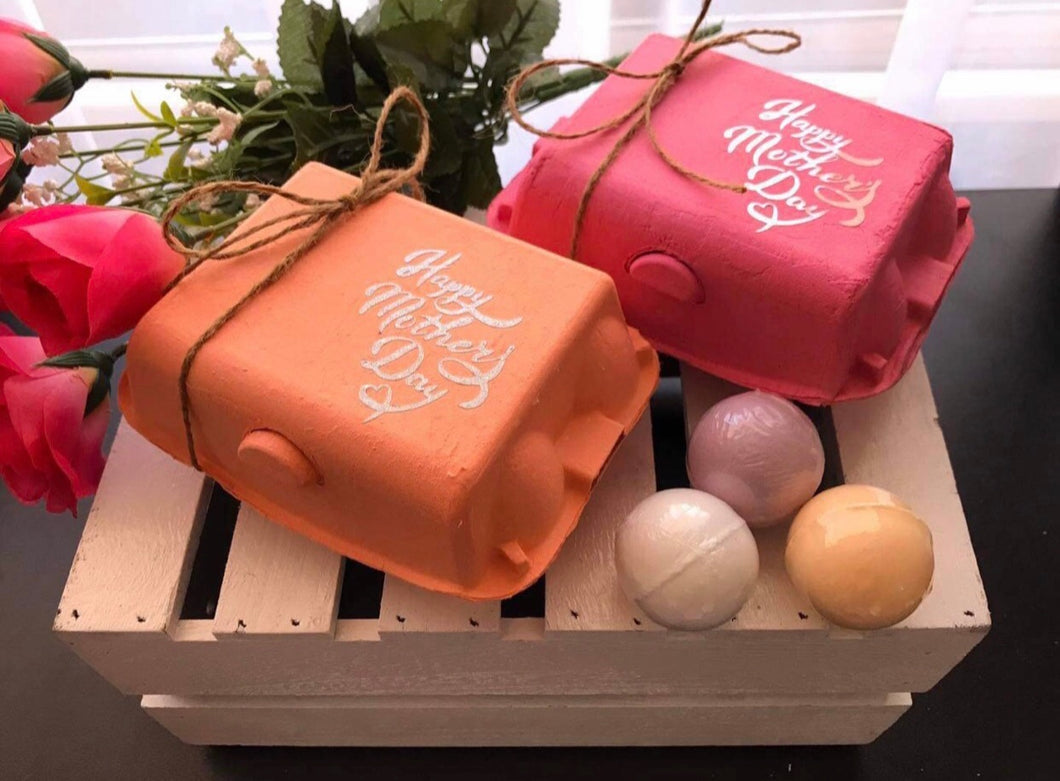 BATH BOMBS -PERSONALISED EGG CARTON