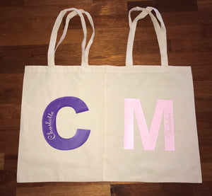 INITIAL CALICO PERSONALISED BAG