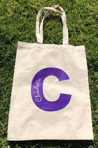 INITIAL CALICO PERSONALISED BAG