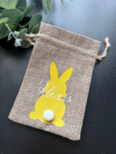 Load image into Gallery viewer, PERSONALISED JUTE BUNNY BAG