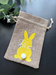 PERSONALISED JUTE BUNNY BAG