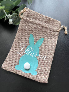 PERSONALISED JUTE BUNNY BAG