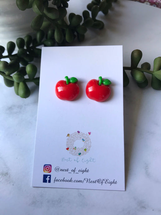 RED APPLE EARRINGS