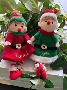 HANGING PLUSH BOY/GIRL ELF