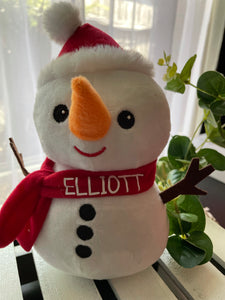 SNOWMAN, REINDEER AND SANTA PERSONALISED SOFT TOY