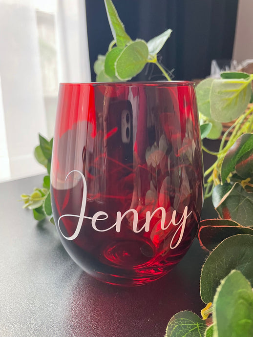 CHRISTMAS STEMLESS GLASSES